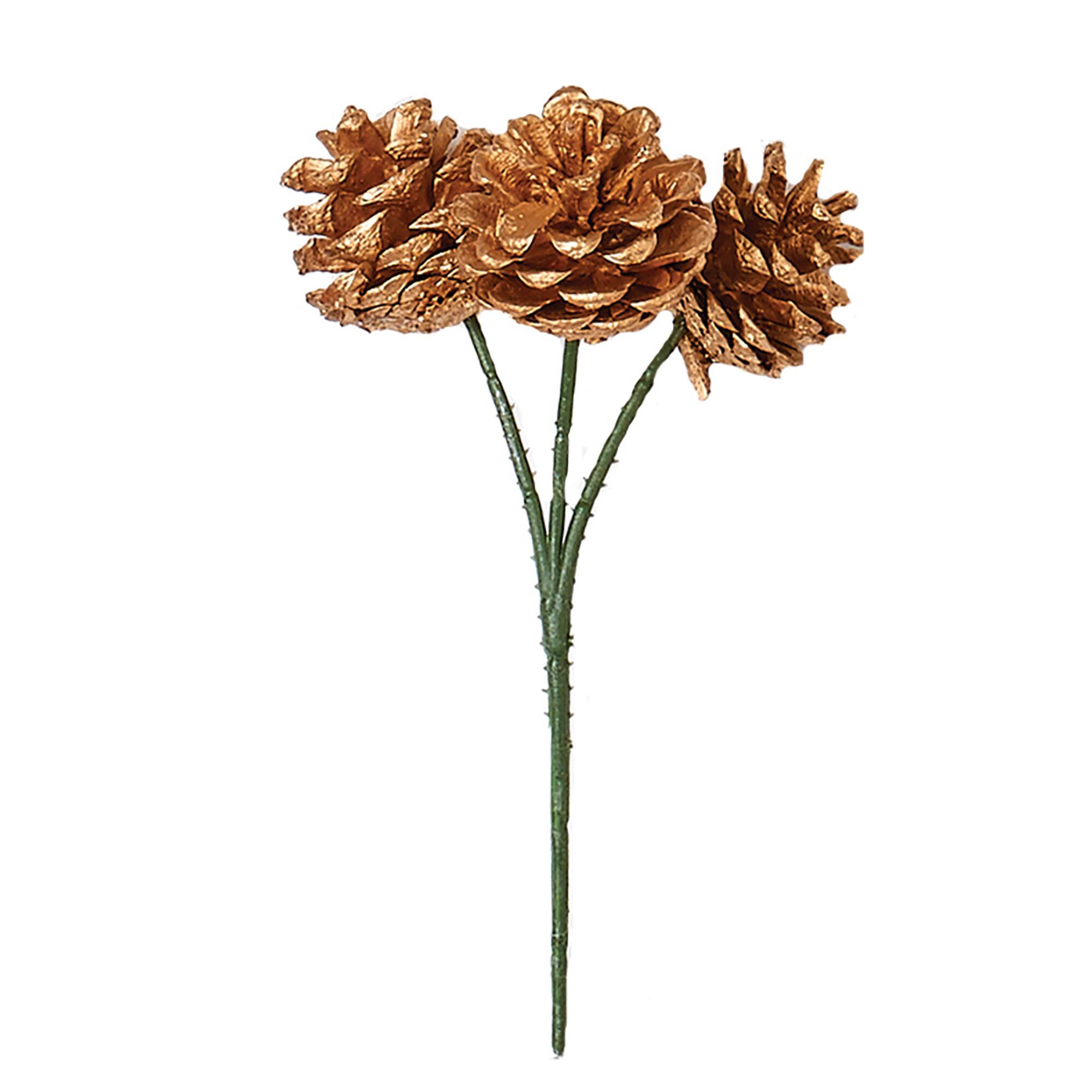 7" Gold Pinecone Picks, 72ct.